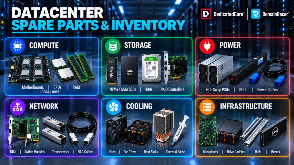 Essential Datacenter Spare Parts and Inventory