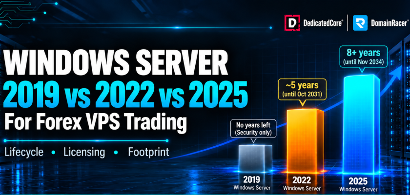 Windows Server 2025 vs 2022 vs 2019 for Forex VPS