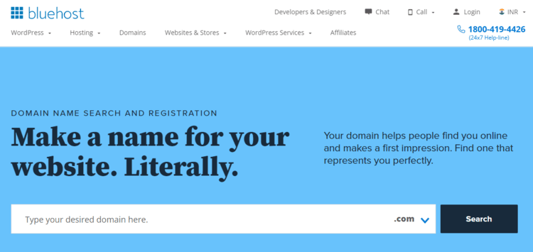 bluehost free domain name tool