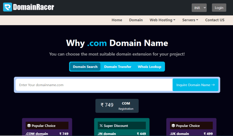 domainracer claim a free domain name