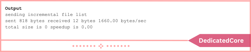 rsync command with shortened output