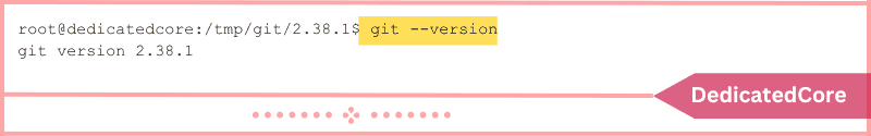 checking git program version